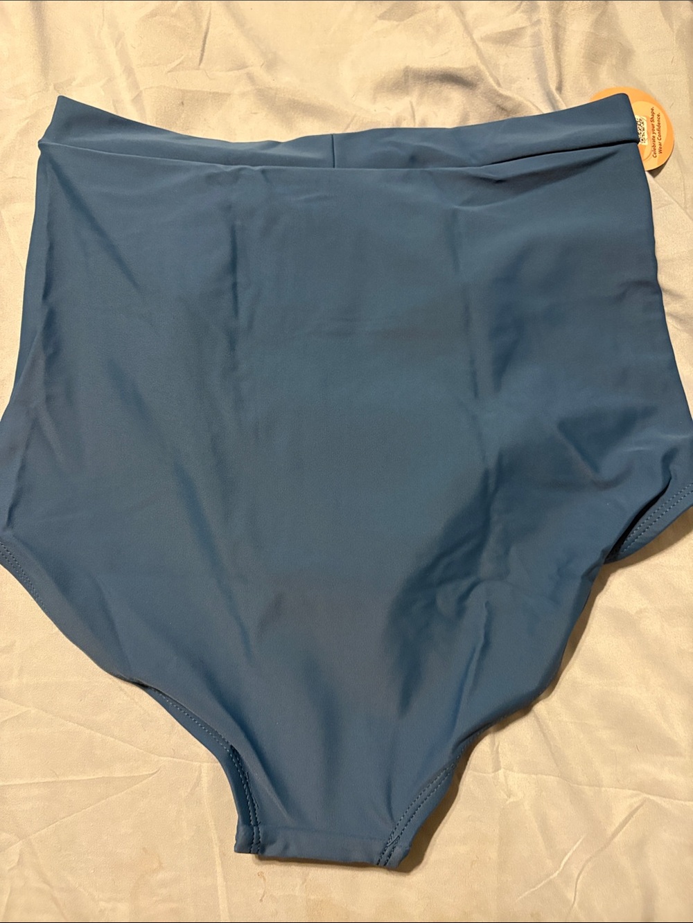 Shapermint High Waist Ruched Bikini Bottoms in Slate Blue - Picture 4 of 7